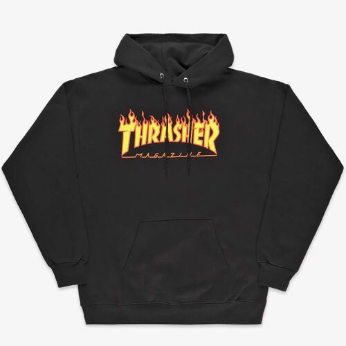 Mikina THRASHER Flame hood black