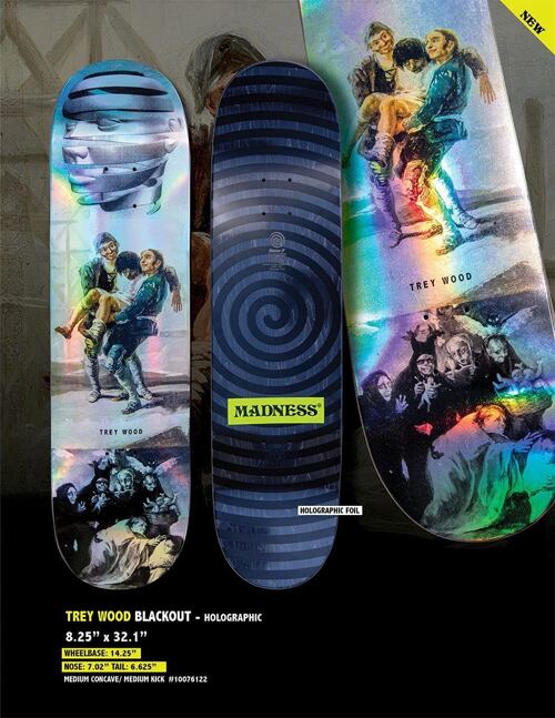 Skate deska MADNESS Wood Blackout Holographic 8.25"