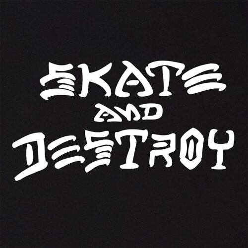 Tričko THRASHER skate and destroy black